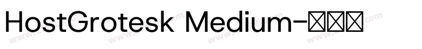 HostGrotesk Medium字体转换